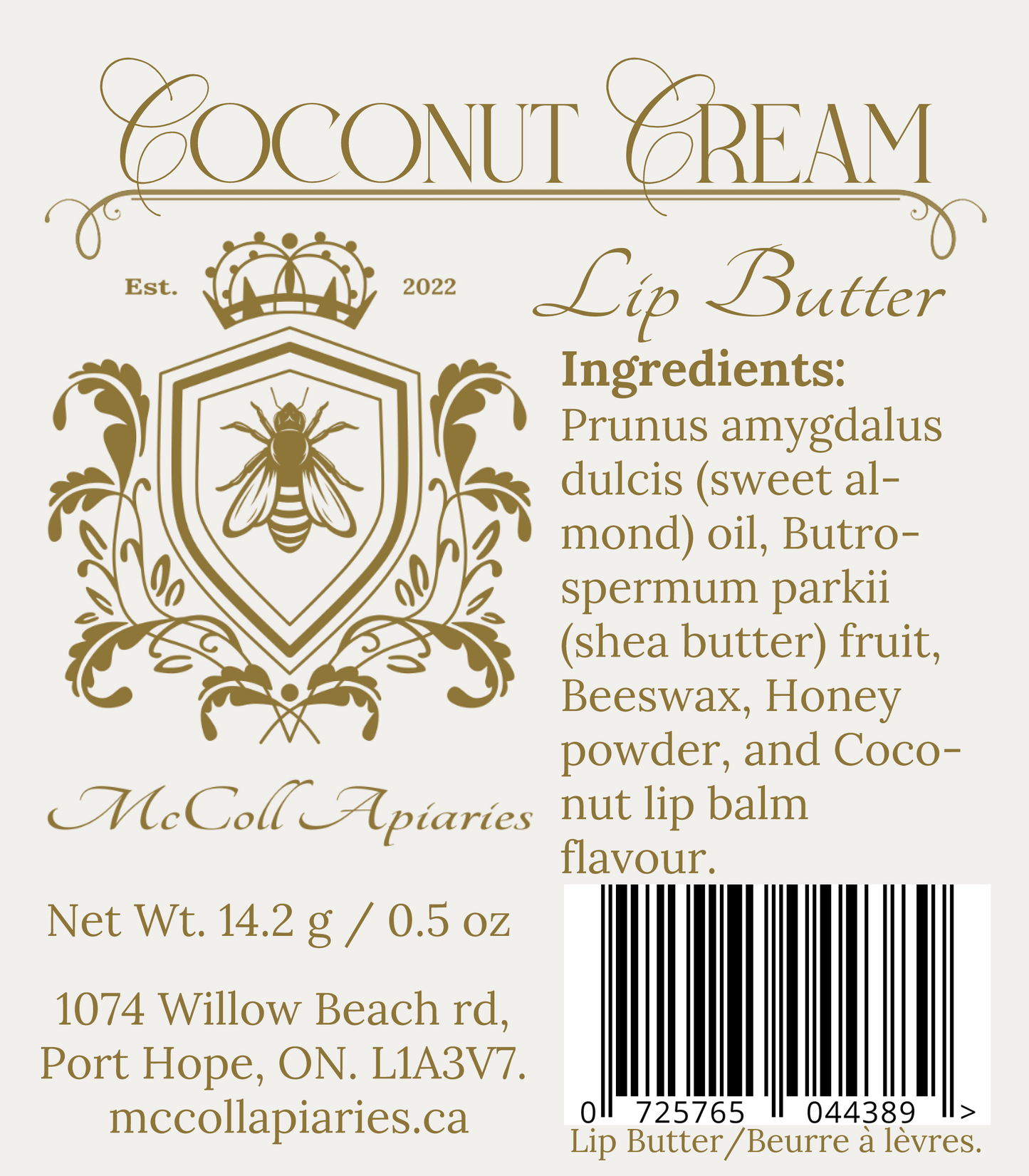 coconut cream lip butter